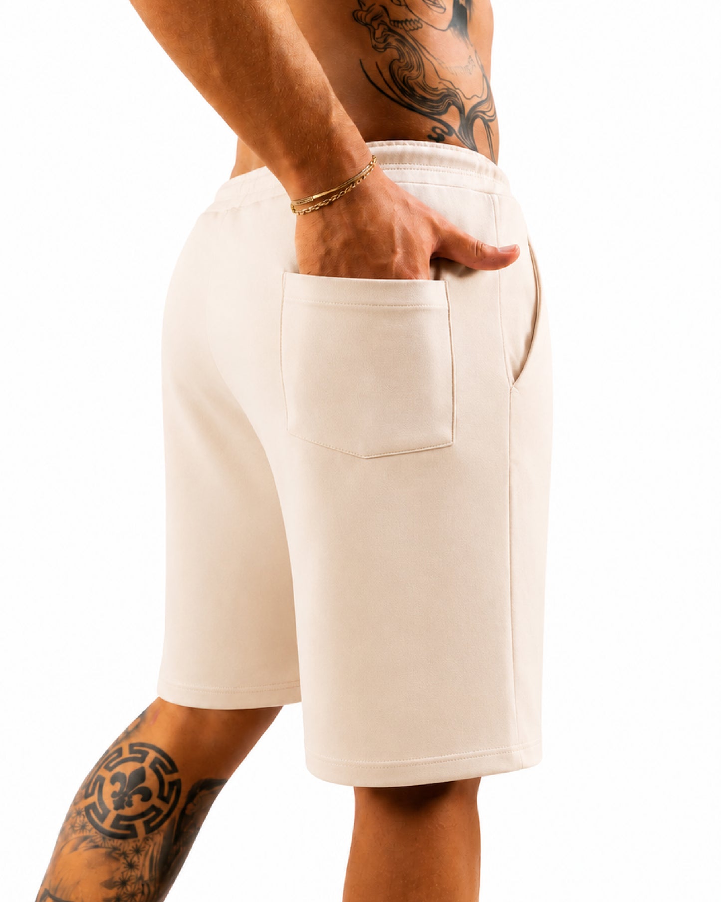 BERMUDA BURDA CON RUEDO - CREMA