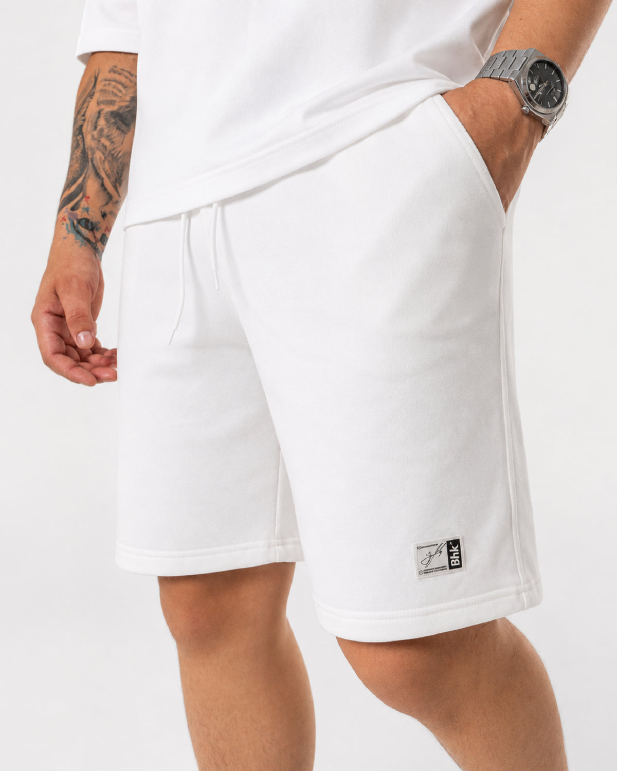 BERMUDA BURDA CON RUEDO - MARFIL