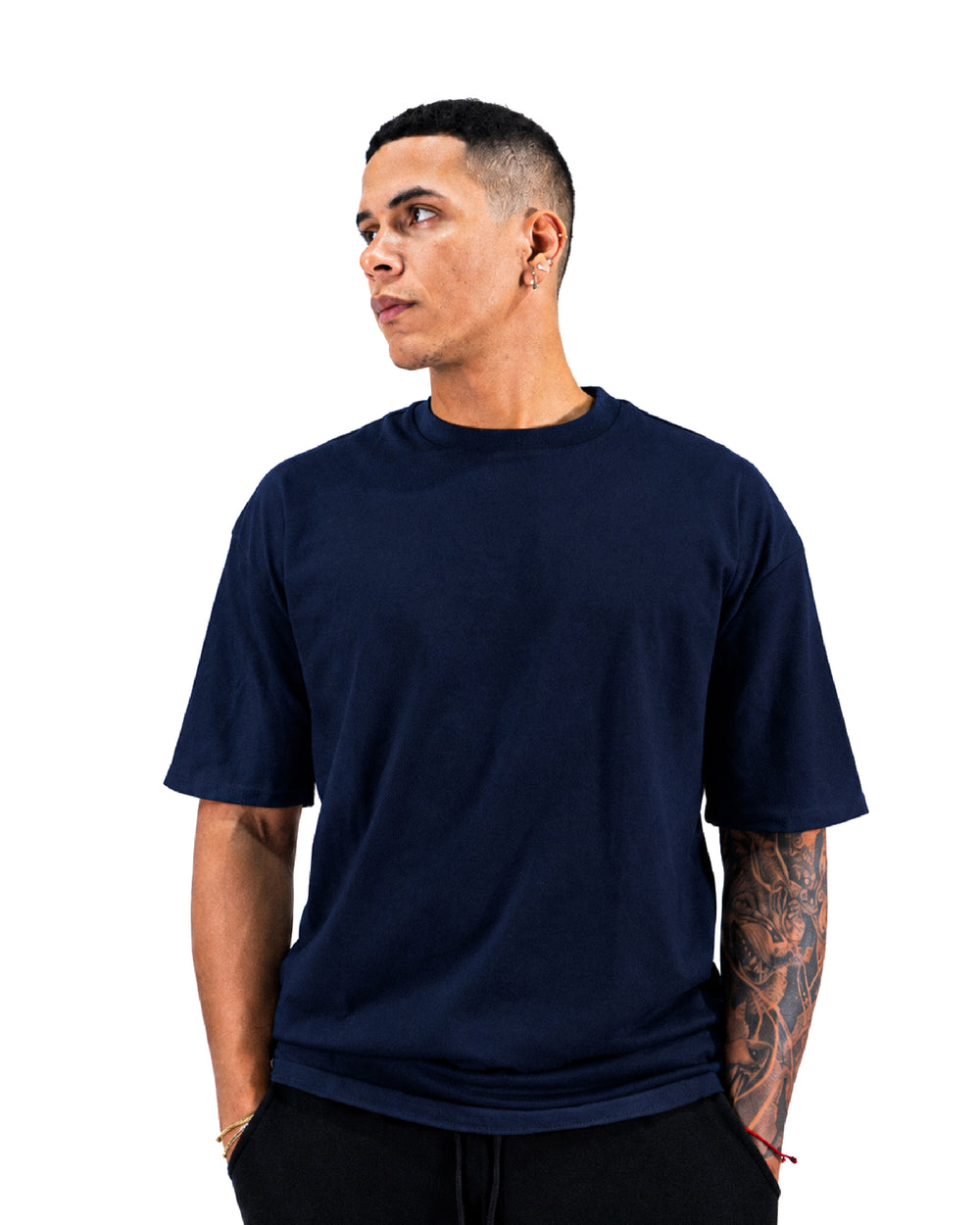 Camiseta Básica Oversize - AZUL NAVY
