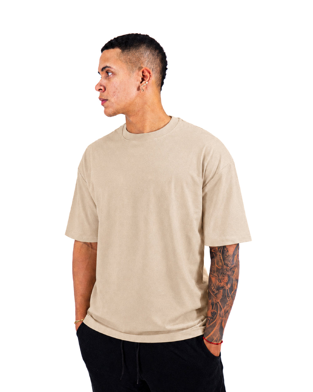 Camiseta Básica Oversize - BEIGE