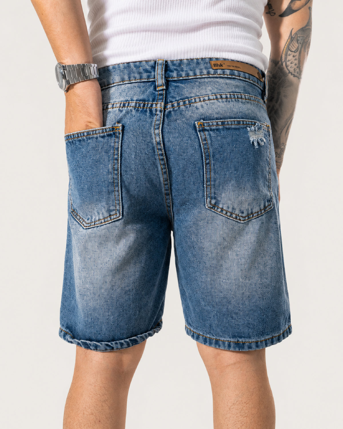 BERMUDA DENIM - GRIS CLARO