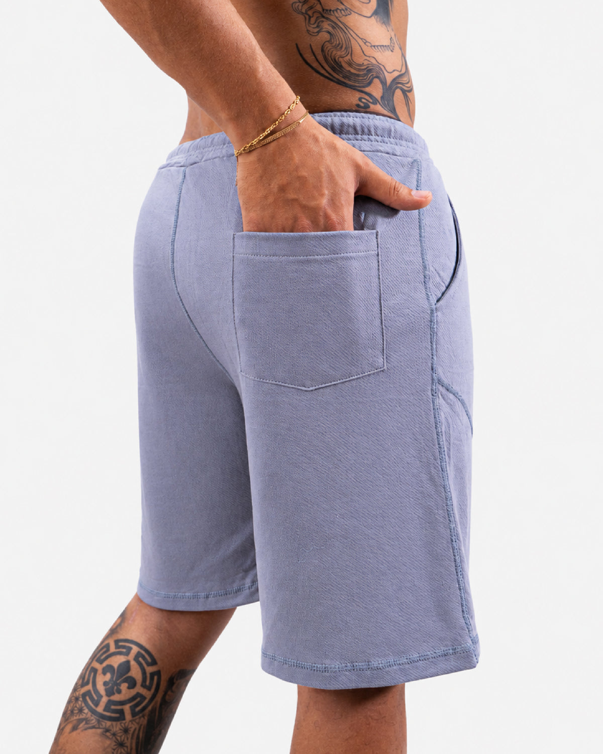 BERMUDA BURDA CON RUEDO - GRIS
