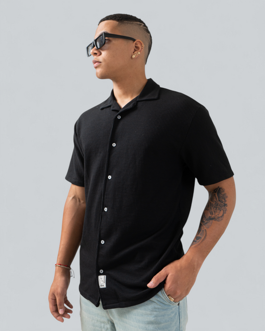Camisa Textura Negra - BHK