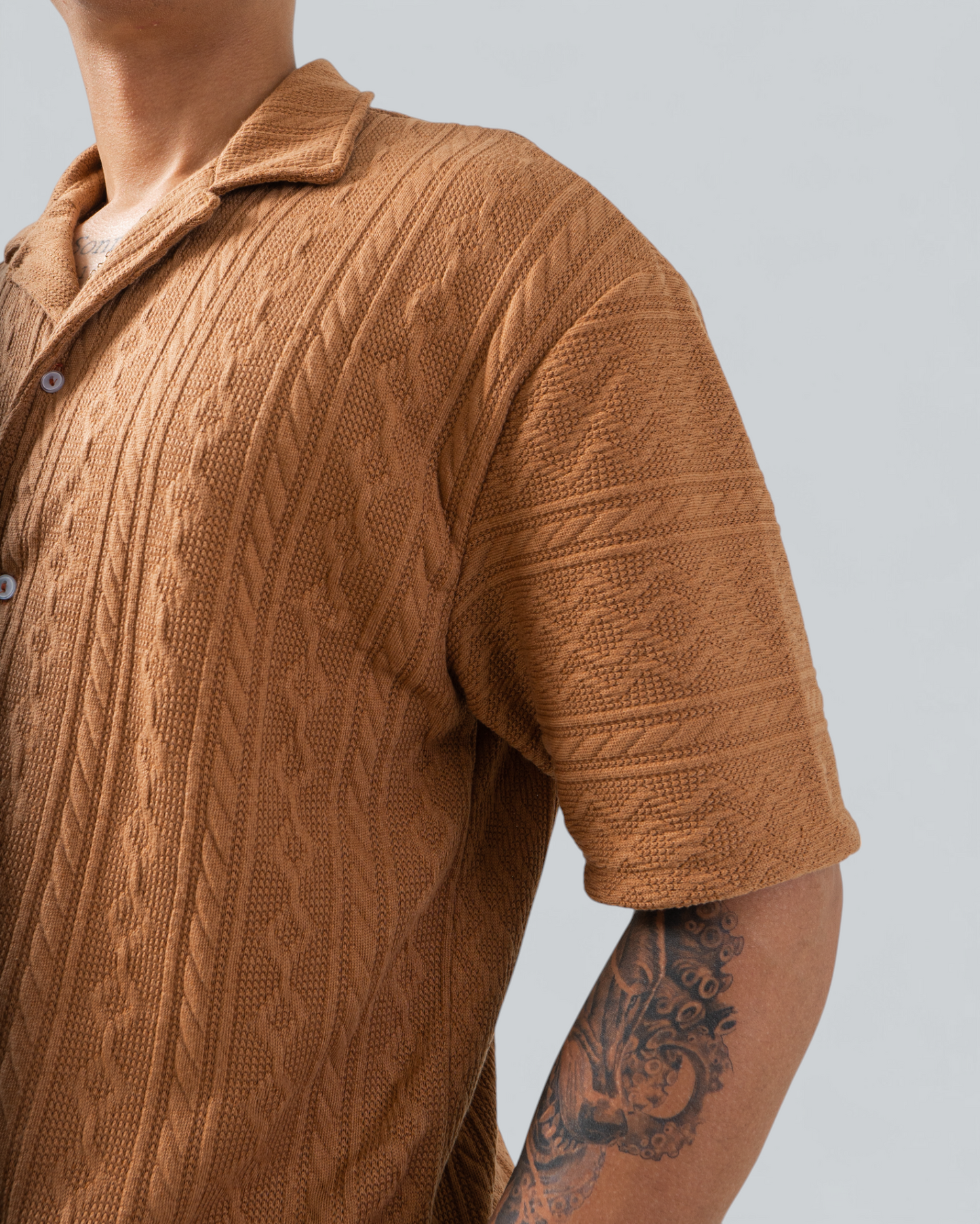 Camisa Textura Camel - BHK