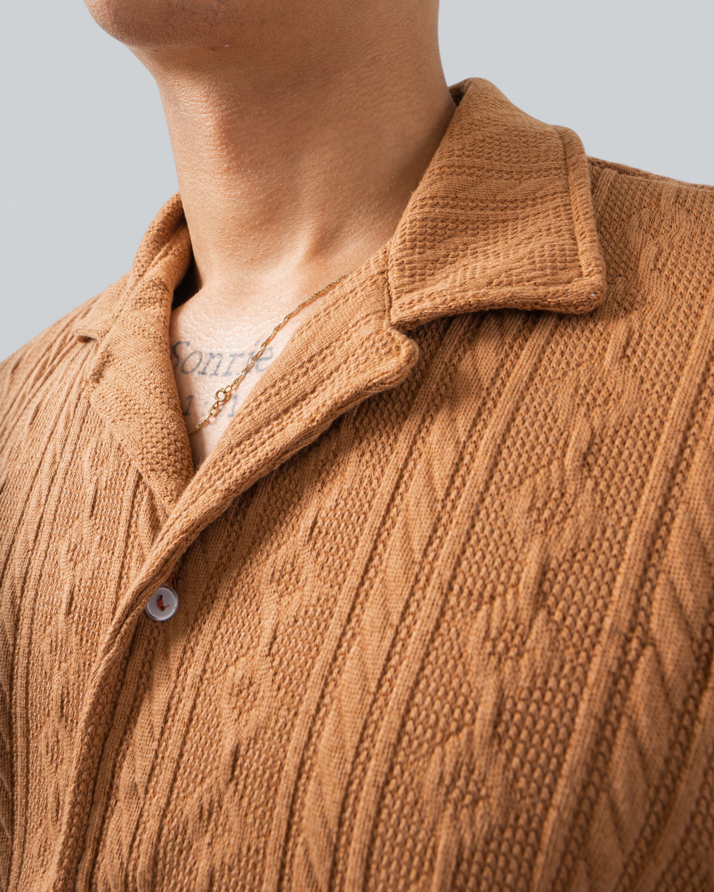 Camisa Textura Camel - BHK
