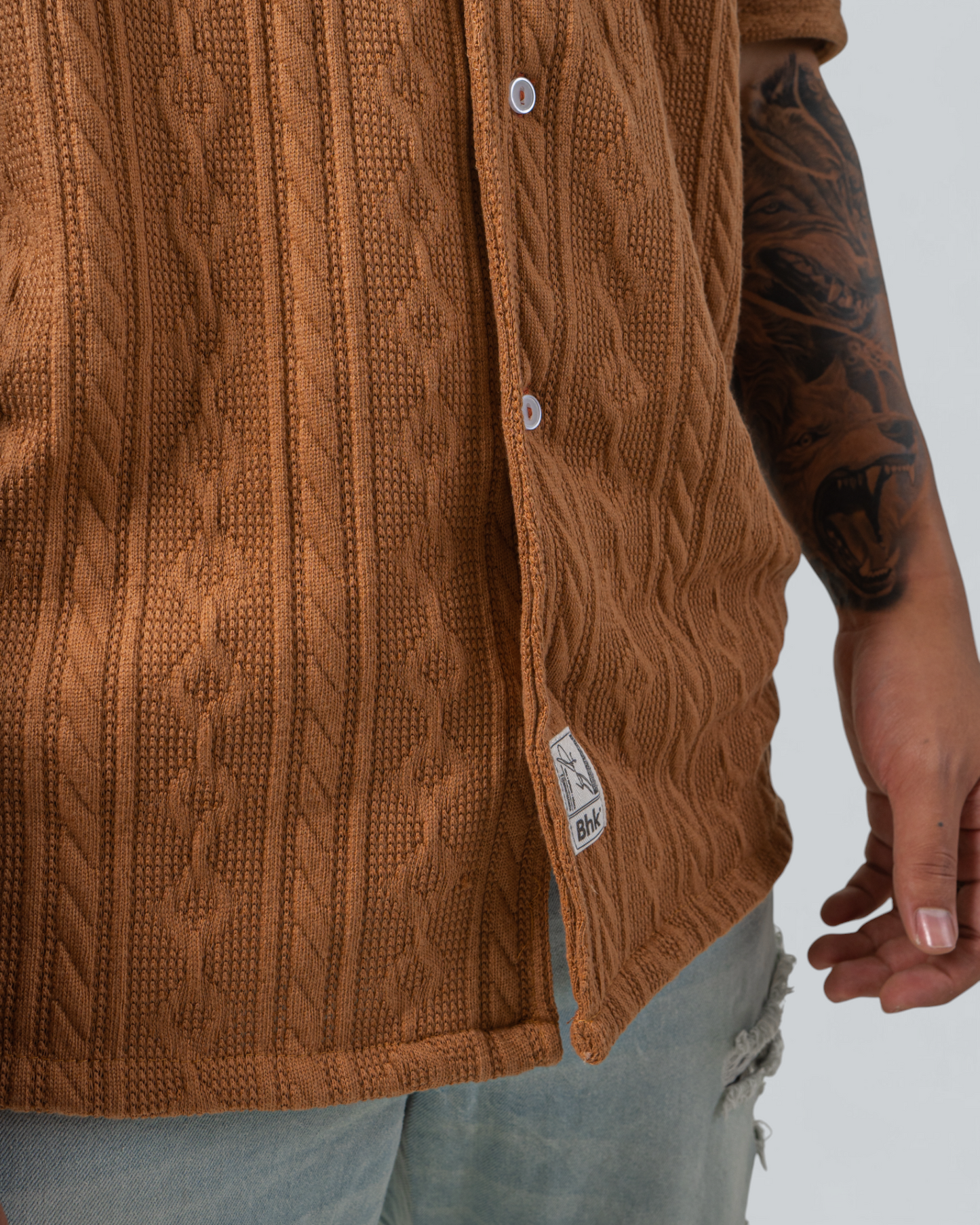Camisa Textura Camel - BHK
