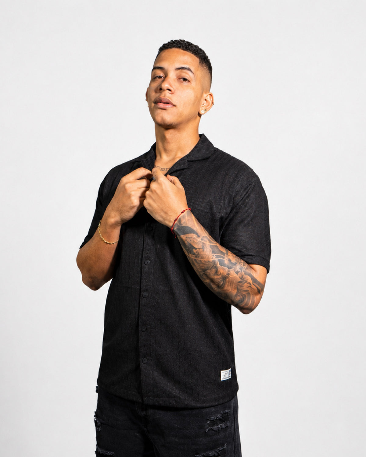 CAMISA TEXTURA NEGRA