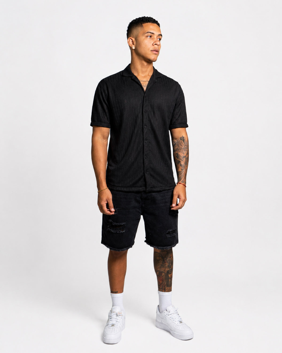 CAMISA TEXTURA NEGRA