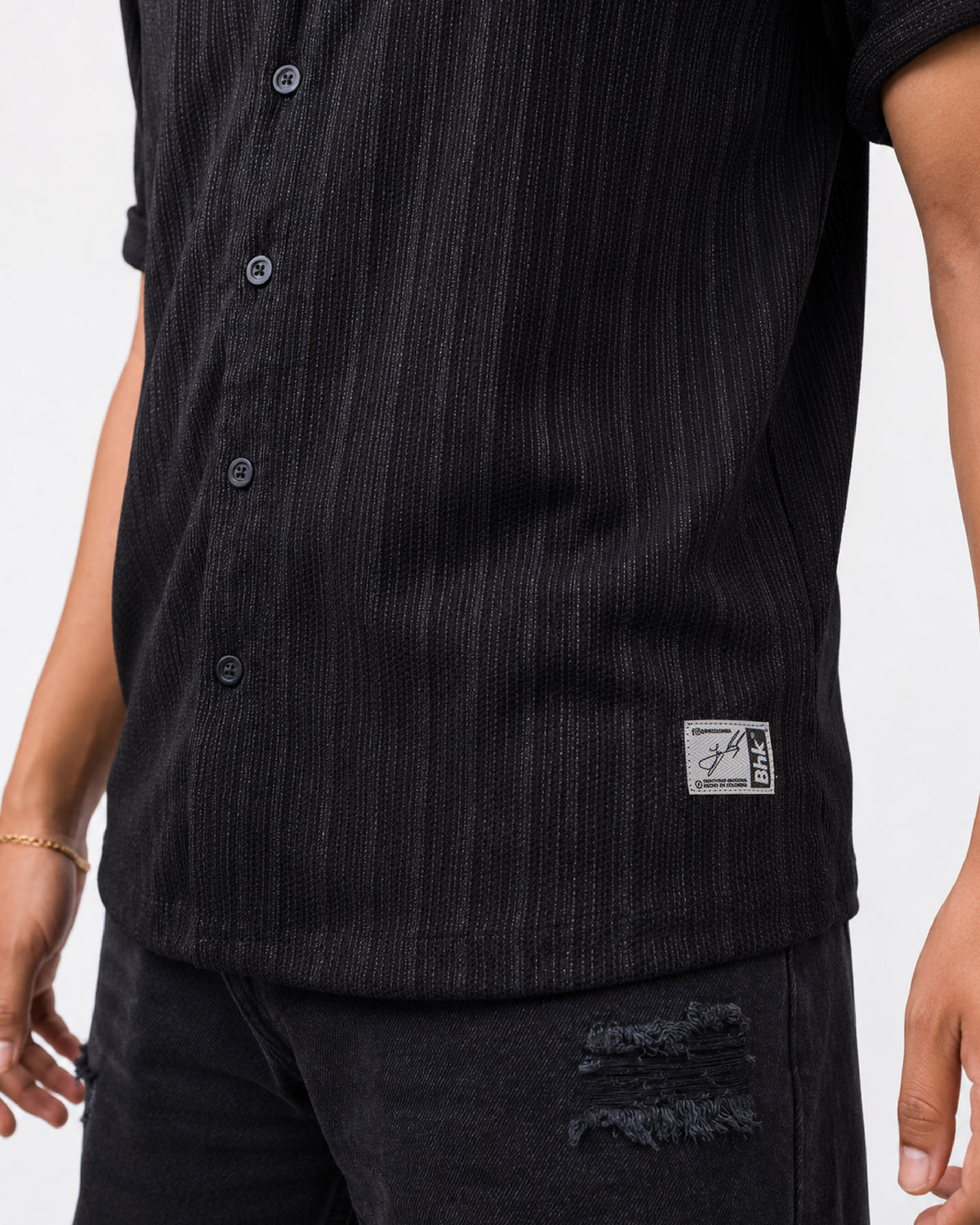 CAMISA TEXTURA NEGRA