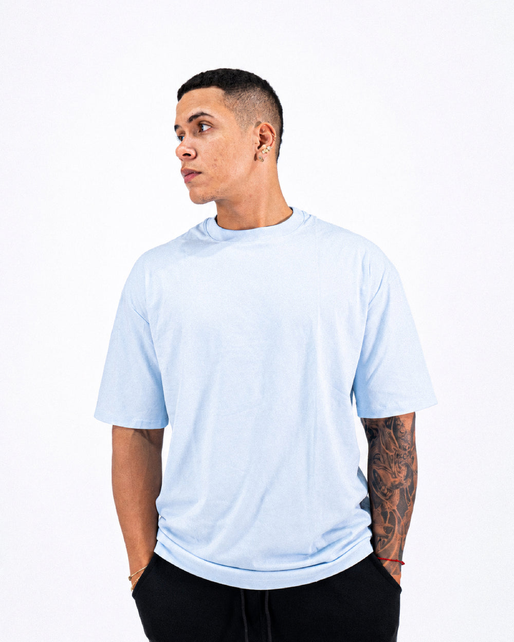Camiseta Básica Oversize - AZUL CIELO
