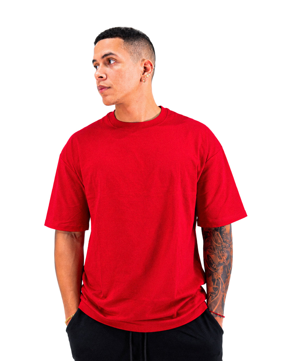 Camiseta Básica Oversize - ROJO