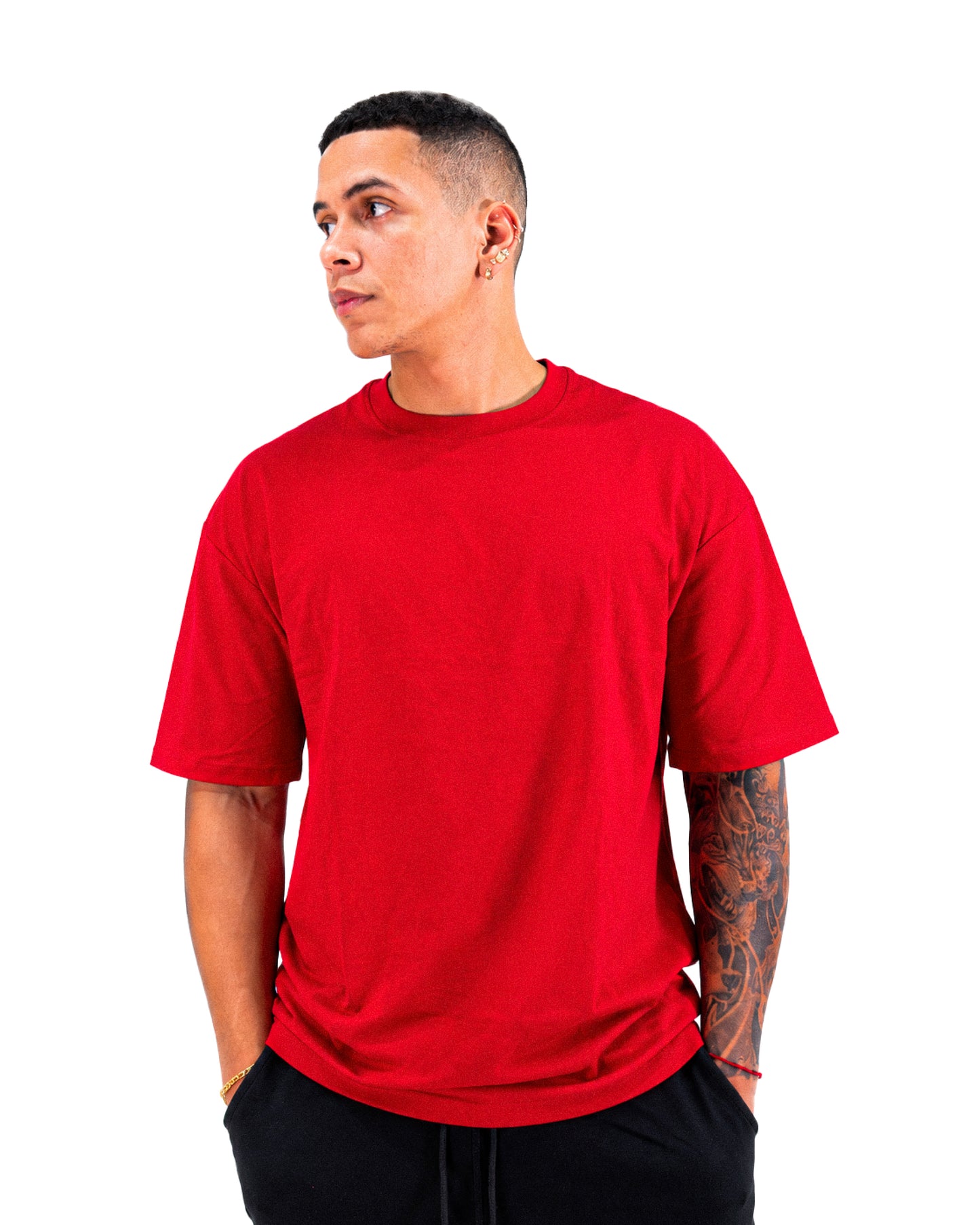 Camiseta Básica Oversize - ROJO