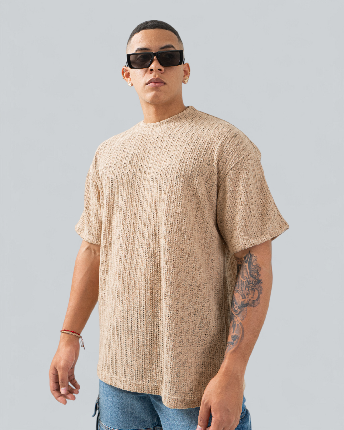 Camiseta Textura Beige - BHK
