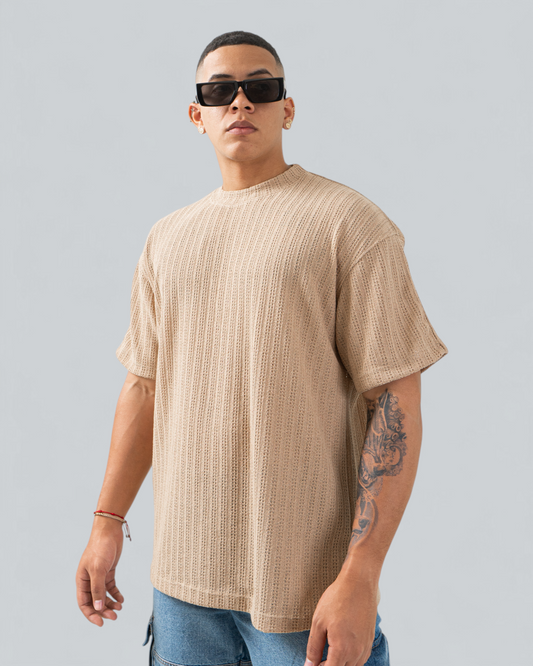 Camiseta Textura Beige - BHK