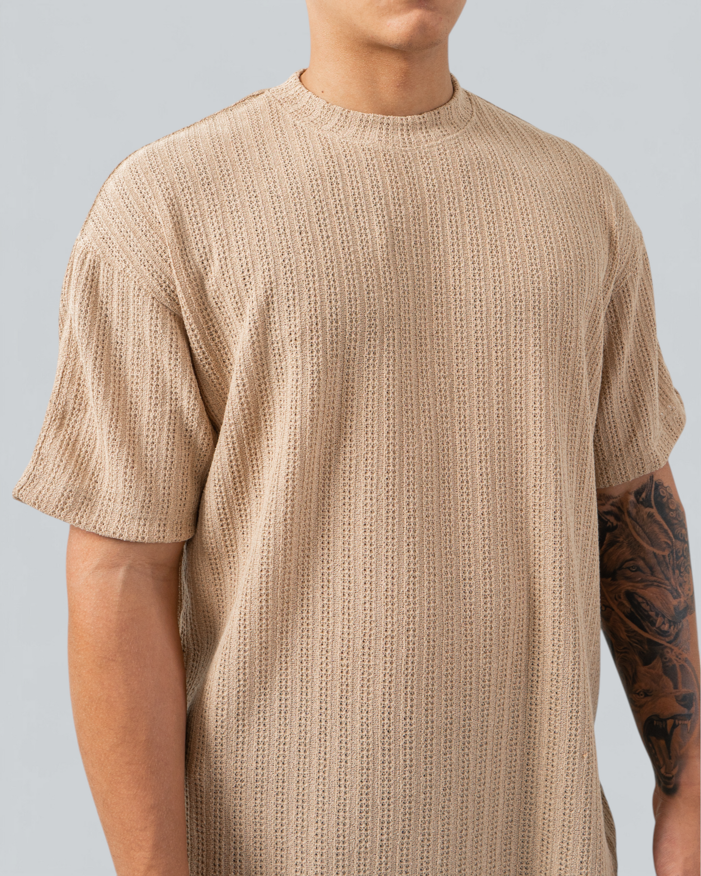 Camiseta Textura Beige - BHK