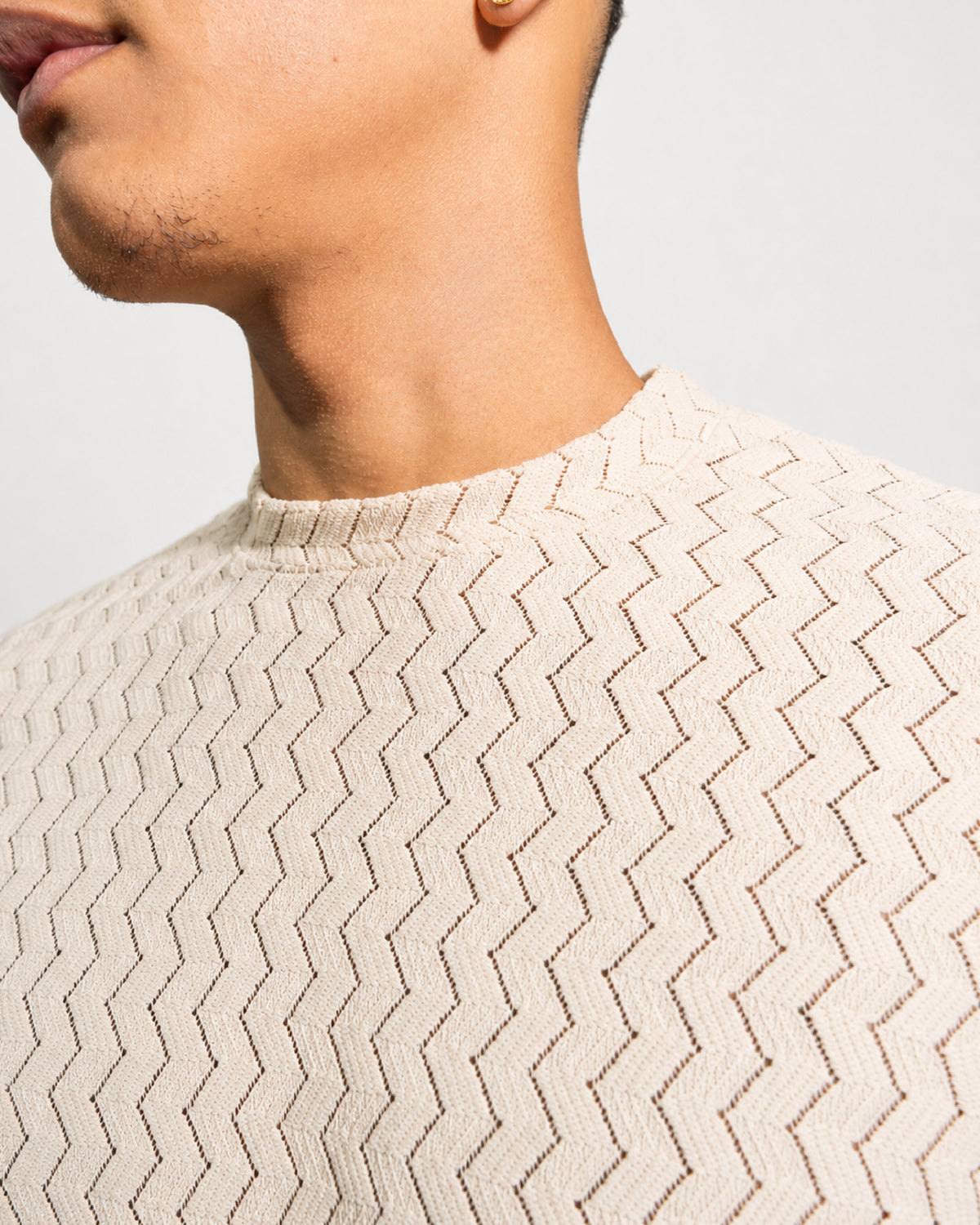 PACK x2 CAMISETA PREMIUM EN TELA TEXTURIZADA - BEIGE Y NEGRO
