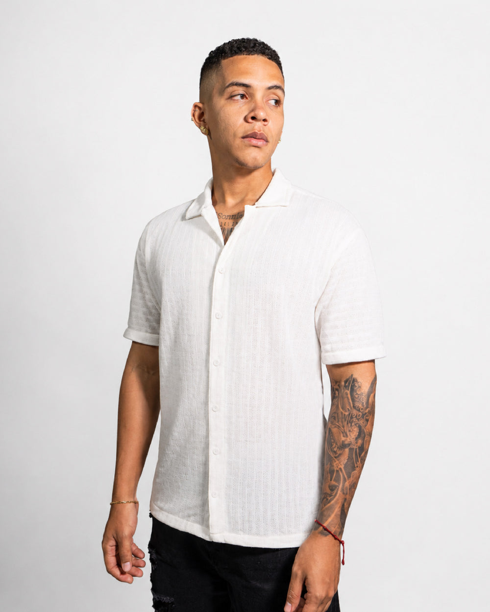 CAMISA TEXTURA BLANCA