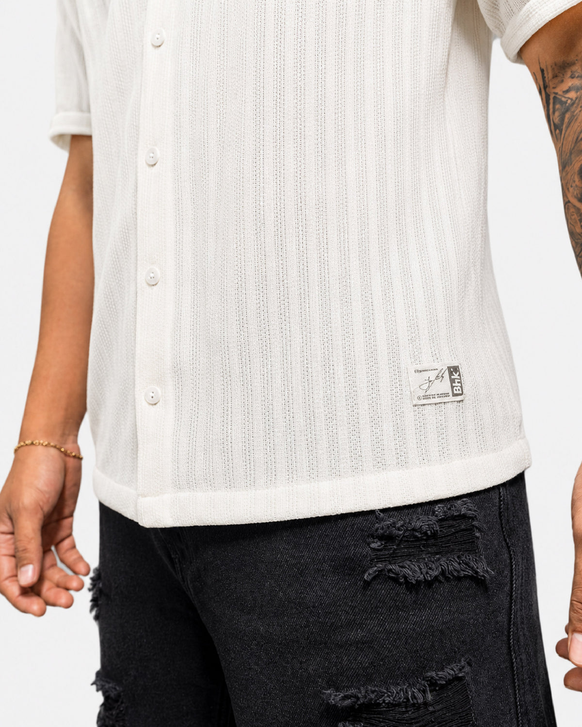 CAMISA TEXTURA BLANCA