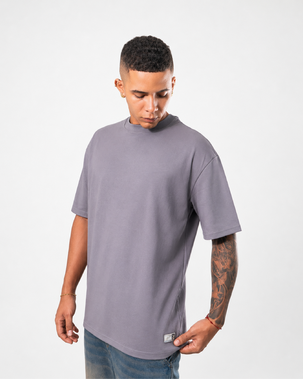 Camiseta Básica Oversize - GRIS