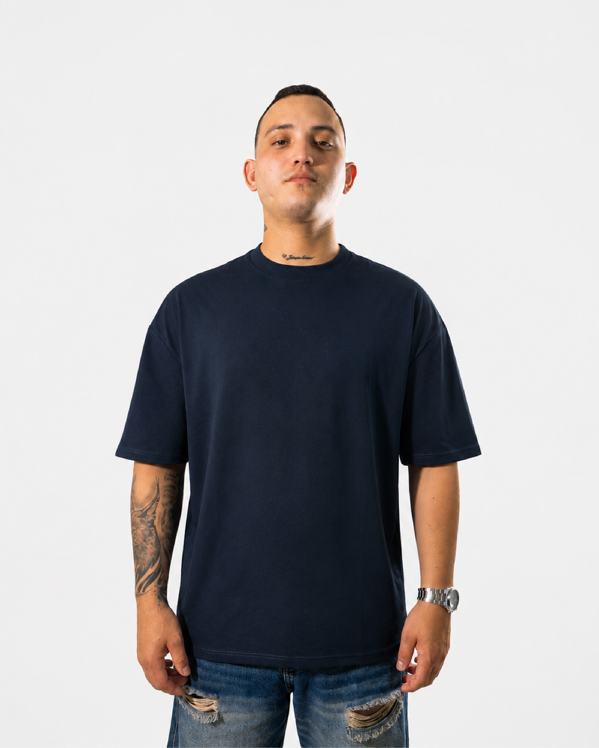 Camiseta Básica Oversize - AZUL NAVY