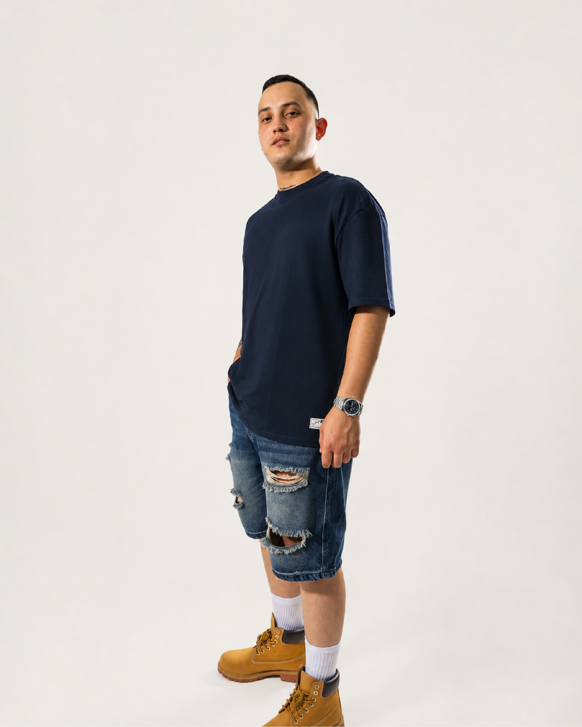 Camiseta Básica Oversize - AZUL NAVY