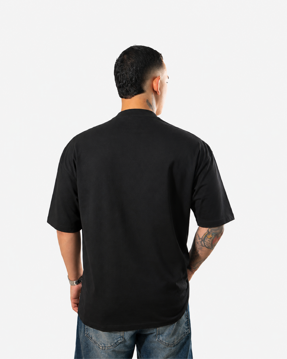 Camiseta Básica Oversize - NEGRO
