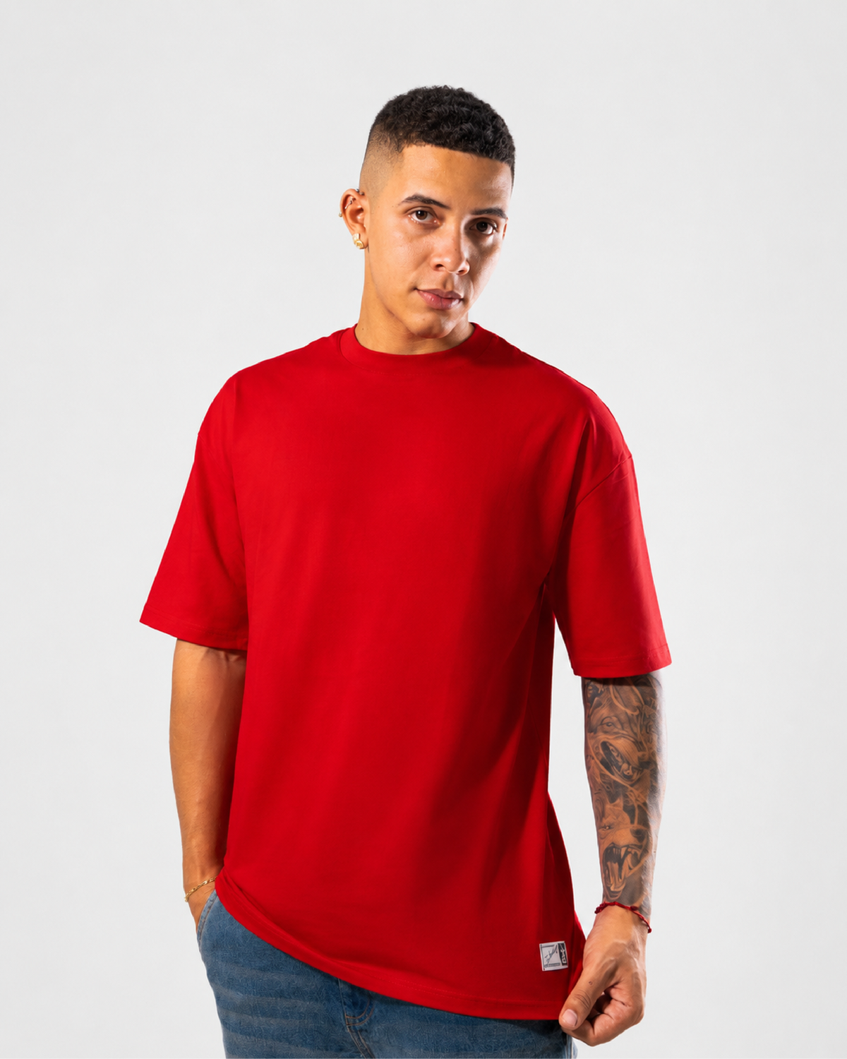 Camiseta Básica Oversize - ROJO